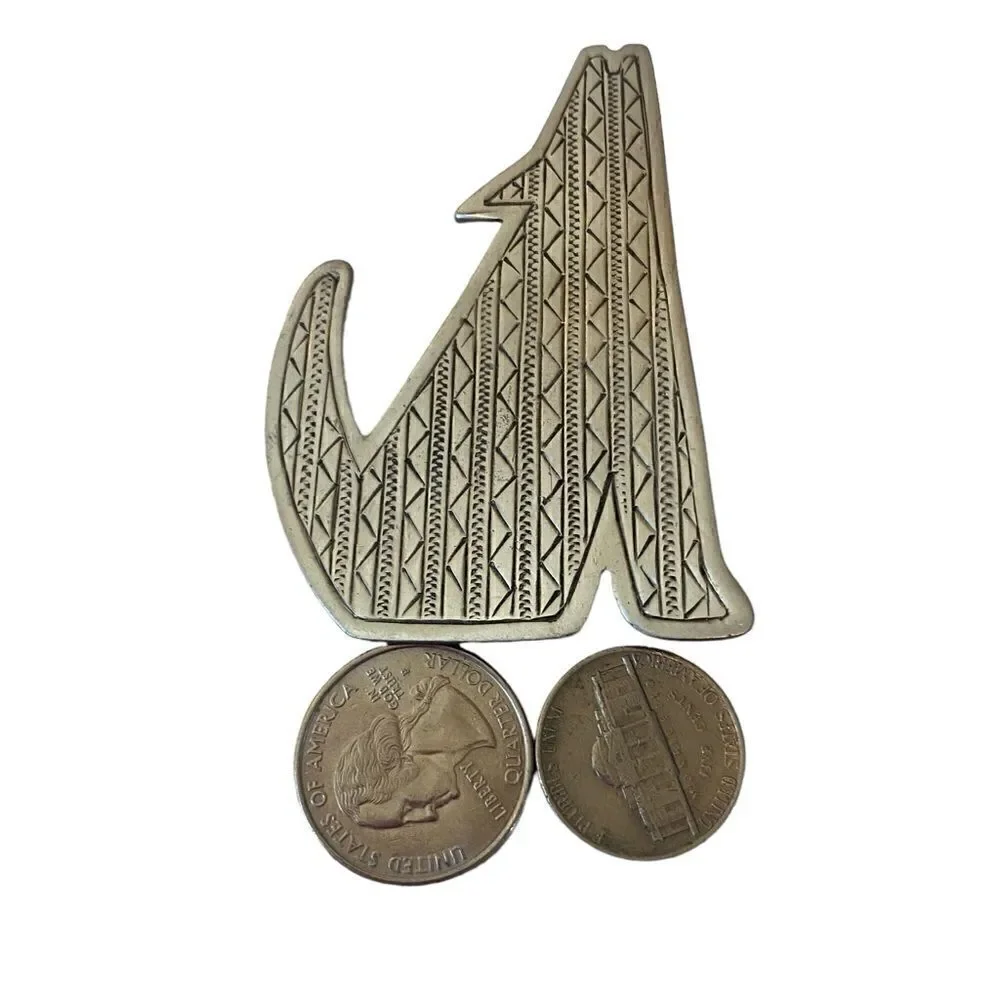 JJ 1988 Vintage Pewter Large Collectible Brooch/Pin.